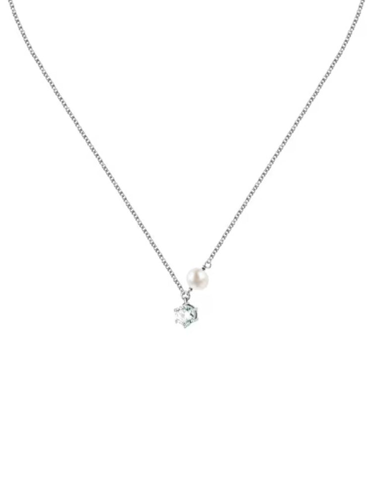 COLLANA DONNA PUNTO LUCE PENDENTE CON PERLA MORELLATO