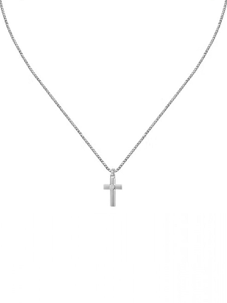 COLLANA UOMO PENDENTE SPIRIT IN ACCIAIO CON CROCE SEMPLICE SECTOR