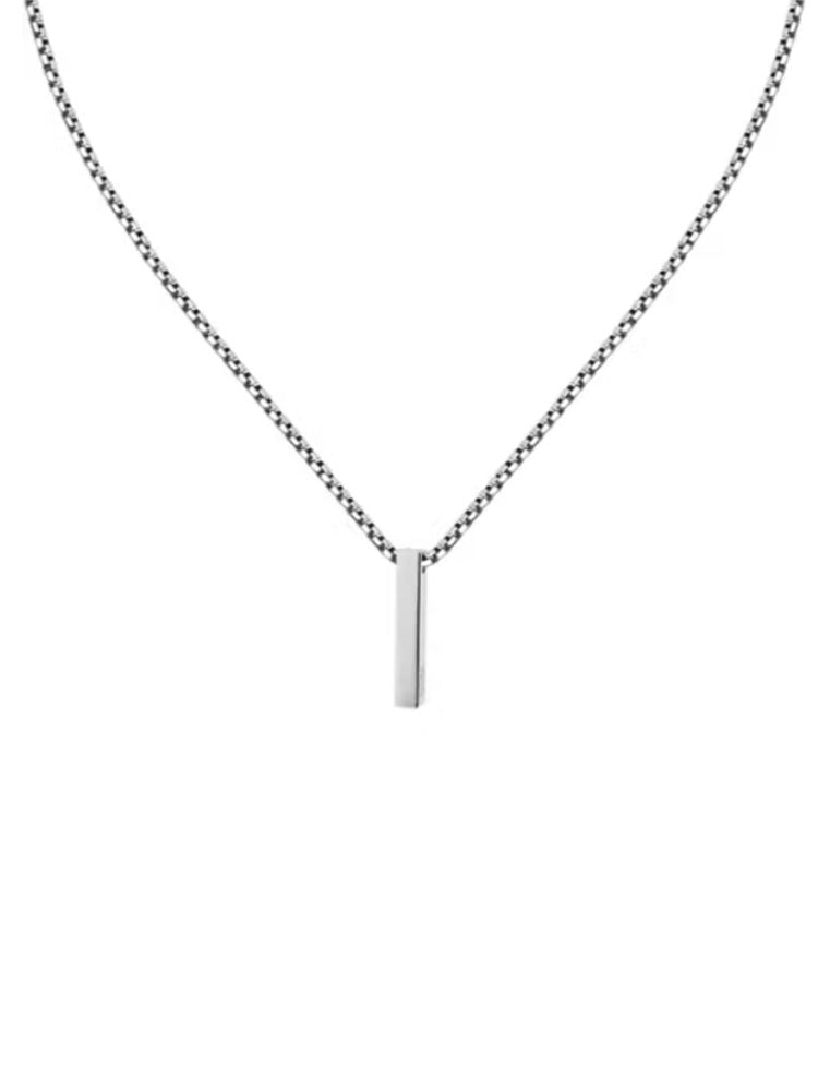 COLLANA UOMO BASIC IN ACCIAIO CON PIASTRINA SECTOR