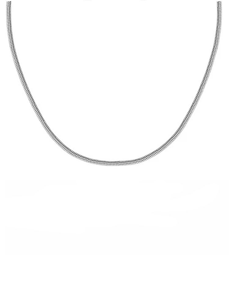 COLLANA UOMO GIROCOLLO BASIC IN ACCIAIO SILVER SECTOR