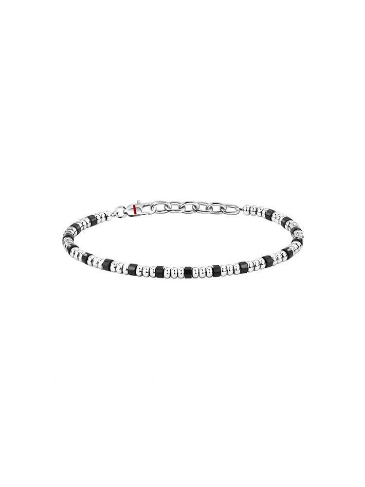 BRACCIALE UOMO IN ACCIAIO CON DETTAGLI NERI SECTOR