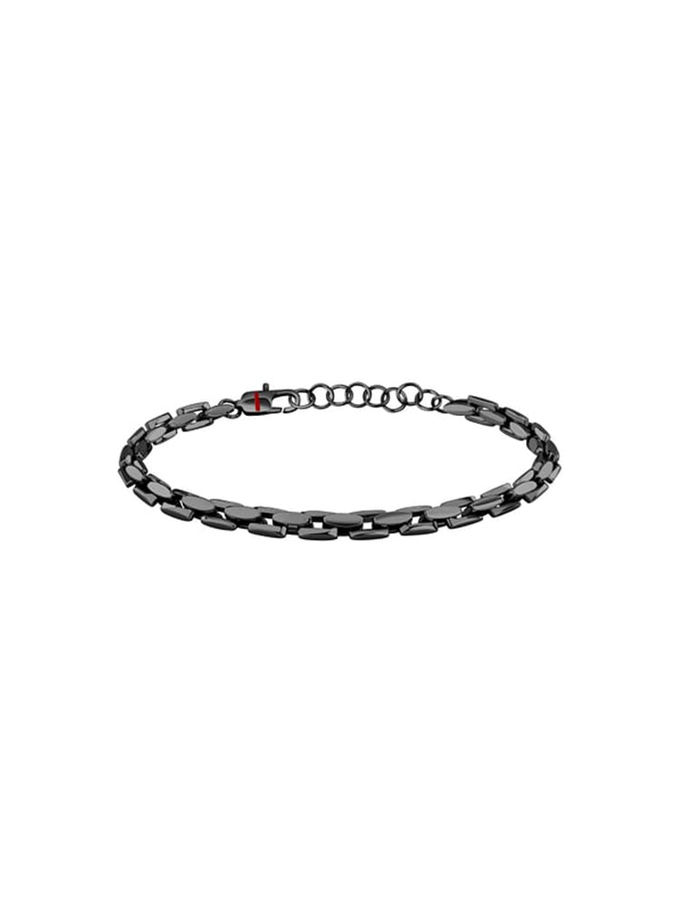 BRACCIALE UOMO IN ACCIAIO NERO A MAGLIE SECTOR