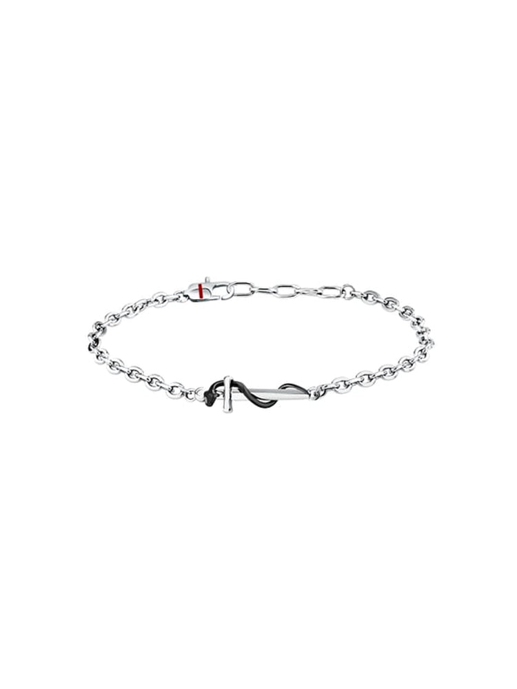 BRACCIALE UOMO IN ACCIAIO A CATENA CON SPADA SECTOR