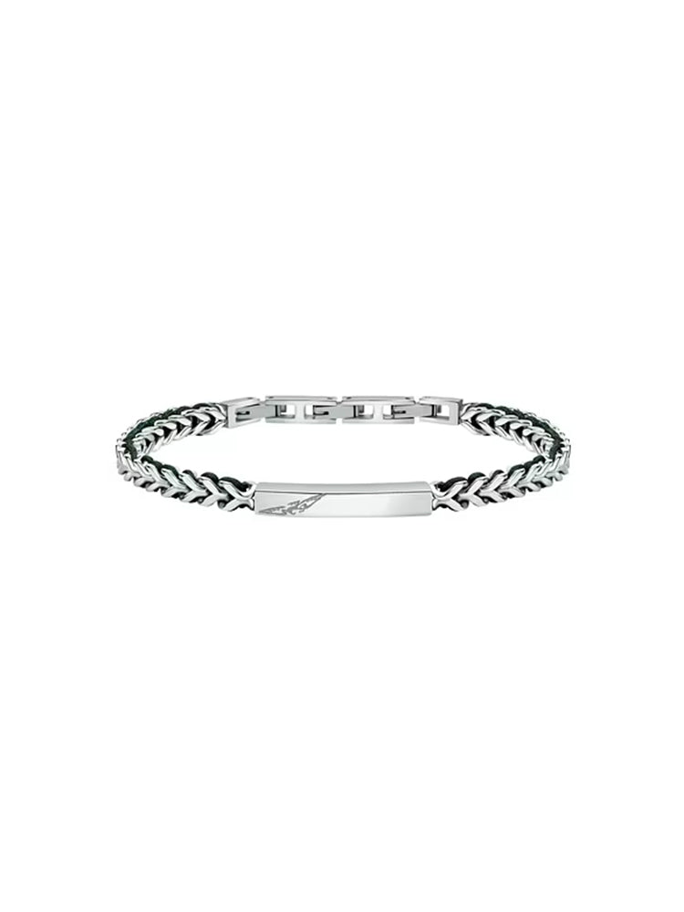 BRACCIALE UOMO BANDY ACCIAIO E VERDE SECTOR