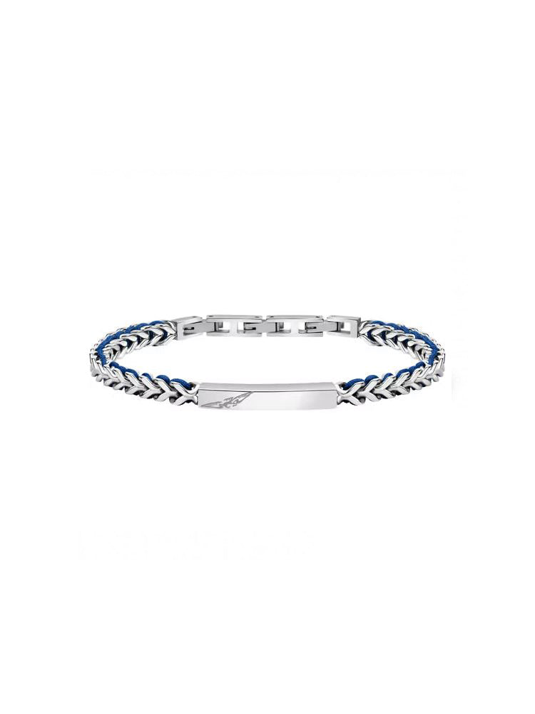 BRACCIALE UOMO ACCIAIO E CORDONCINO BANDY SECTOR