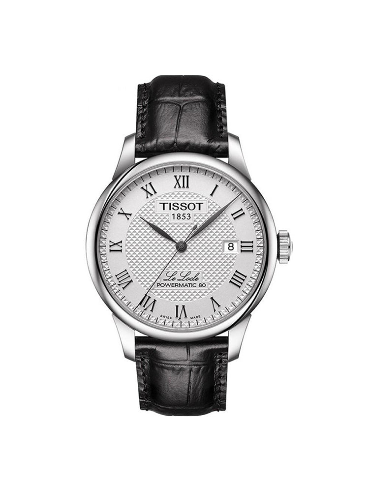 OROLOGIO UOMO AUTOMATICO LE LOCLE POWERMATIC 80 IN PELLE NERO TISSOT