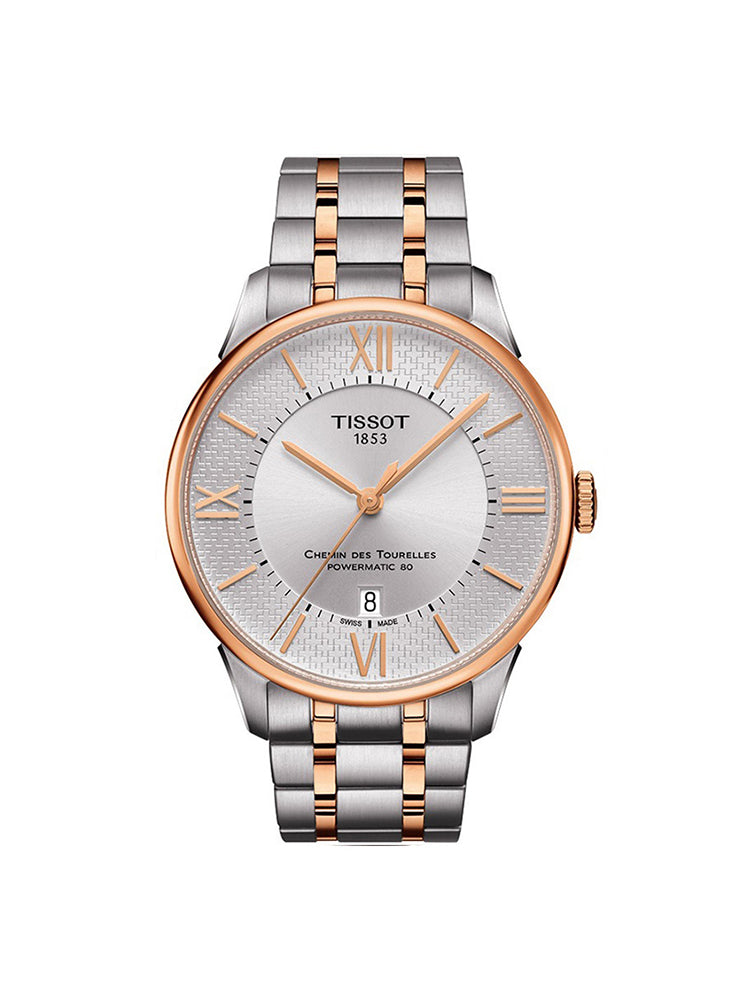 OROLOGIO UOMO CHEMIN DES TOURELLES POWERMATIC 80 BICOLORE TISSOT