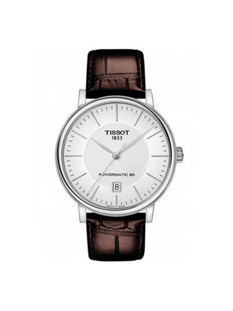 OROLOGIO UOMO CARSON POWERMATIC 80 IN PELLE MARRONE TISSOT