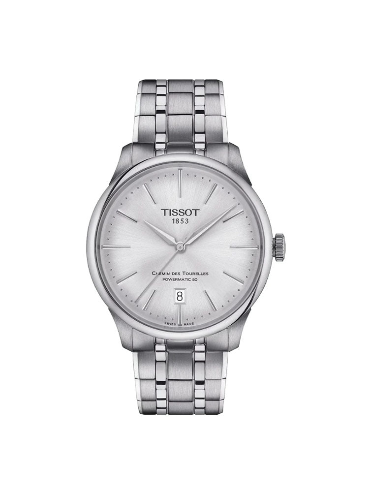 OROLOGIO UOMO CHEMIN DES TOURELLES POWERMATIC 80 39MM IN ACCIAIO TISSOT
