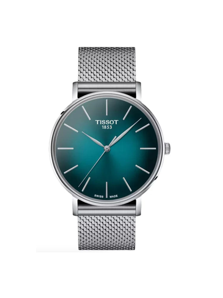 OROLOGIO UOMO EVERYTIME 40 MM IN ACCIAIO CON MAGLIA MILANO E QUADRANTE VERDE SFUMATO TISSOT
