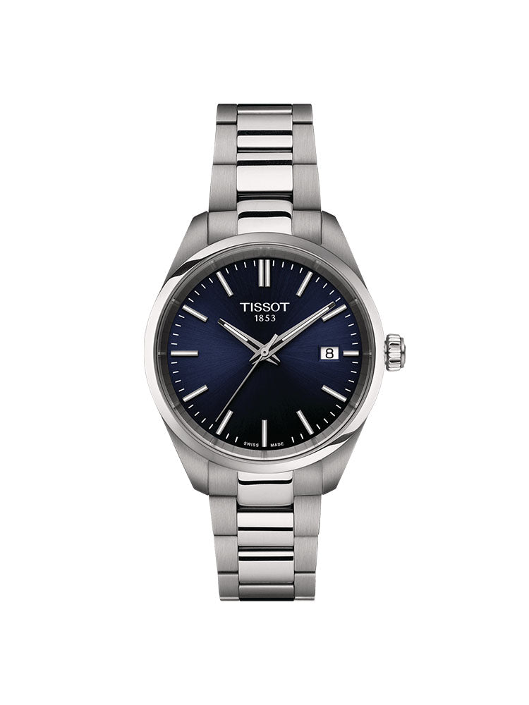 OROLOGIO DONNA SOLO TEMPO PR100 34 MM IN ACCIAIO CON QUADRANTE BLU TISSOT