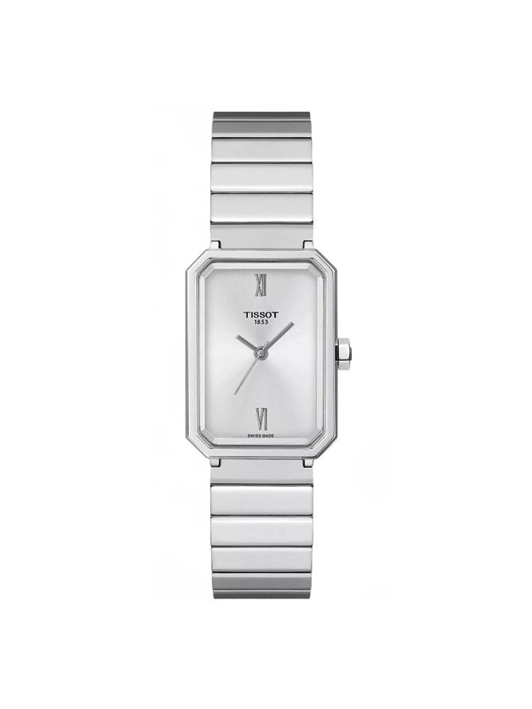 OROLOGIO DONNA SRV 30 MM CON CASSA RETTANGOLARE IN ACCIAIO TISSOT