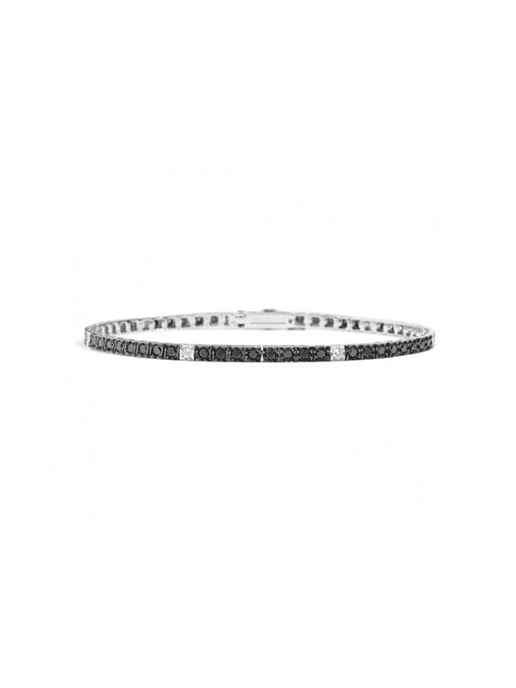 BRACCIALE DONNA FACECUBE TENNIS CON DIAMANTI BLACK & WHITE 0,72 CT RECARLO