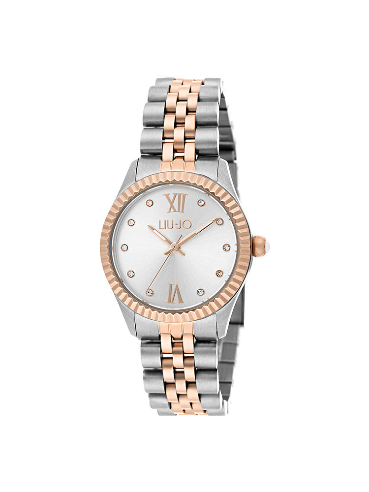 OROLOGIO DONNA SOLO TEMPO TINY BICOLORE SILVER/ROSE' LIU JO
