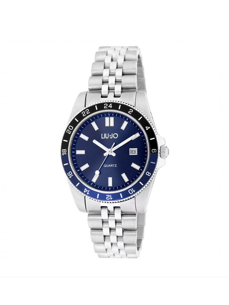 OROLOGIO UOMO SOLO TEMPO IN ACCIAIO SILVER CON QUADRANTE BLU COLLEZIONE COMPANY LIU JO