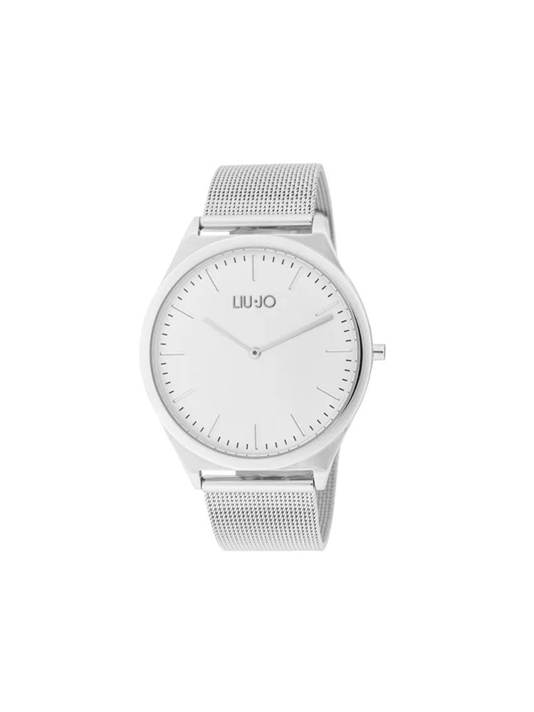 OROLOGIO UOMO SOLO TEMPO IN ACCIAIO SILVER CINTURINO MAGLIA MILANO LIU JO