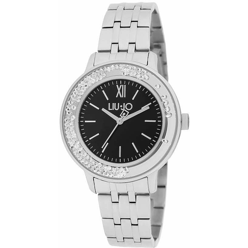 OROLOGIO DONNA SOLO TEMPO IN ACCIAIO SILVER E QUADRANTE NERO LIU JO