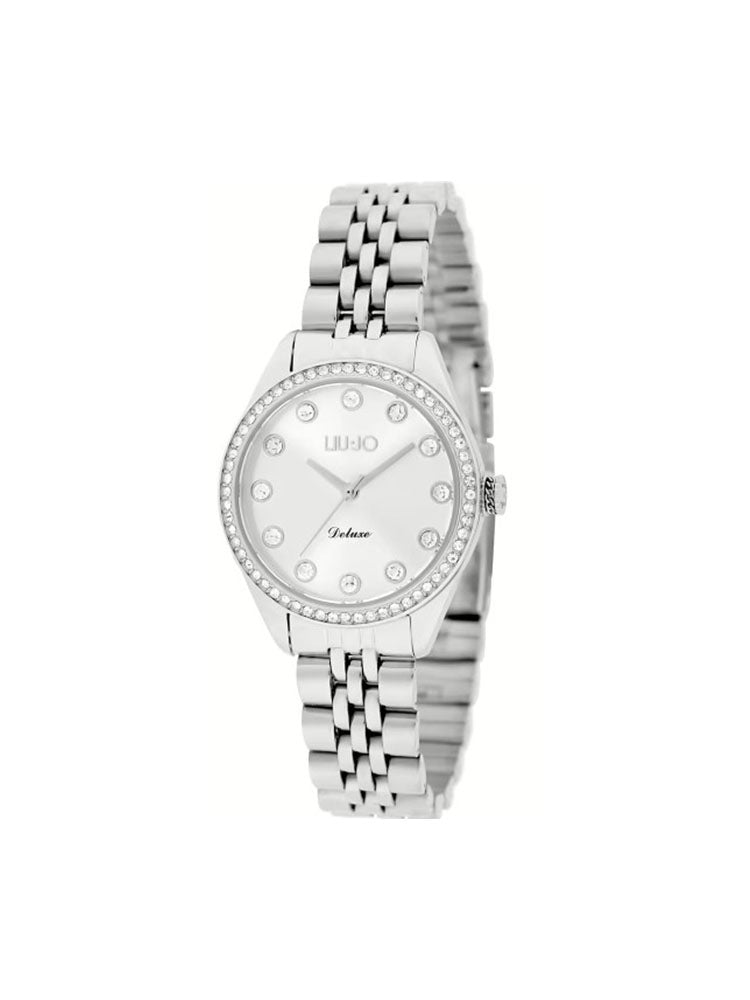OROLOGIO DONNA SOLO TEMPO DELUXE ACCIAIO COLOR ARGENTO E CRISTALLI LIU JO