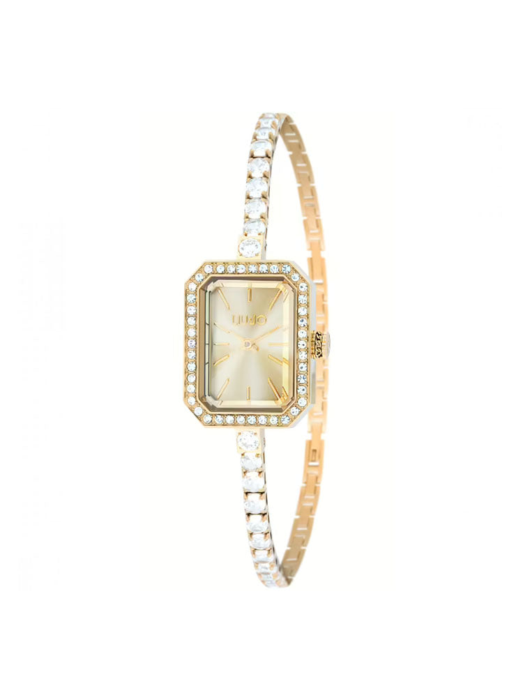 OROLOGIO DONNA CLAIRE IN ACCIAIO DORATO CON QUADRANTE RETTANGOLARE LIU JO