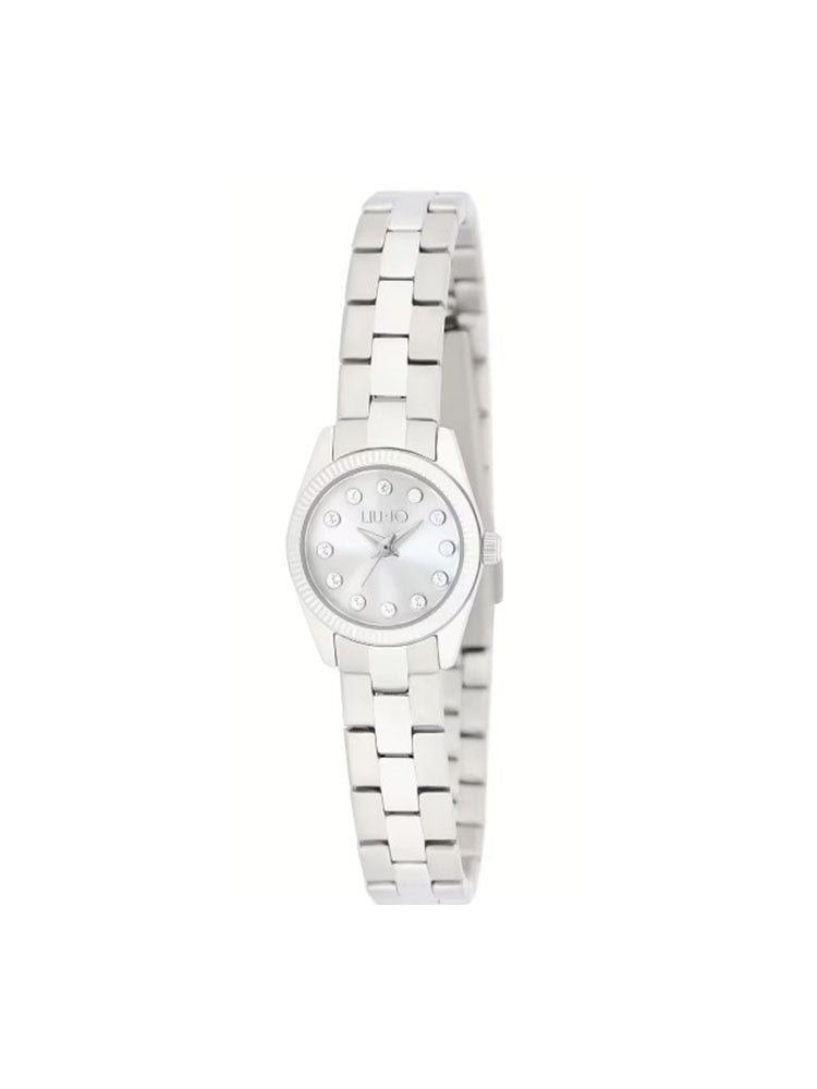 OROLOGIO DONNA SOLO TEMPO LIVELY ACCIAIO COLOR ARGENTO E CRISTALLI LIU JO