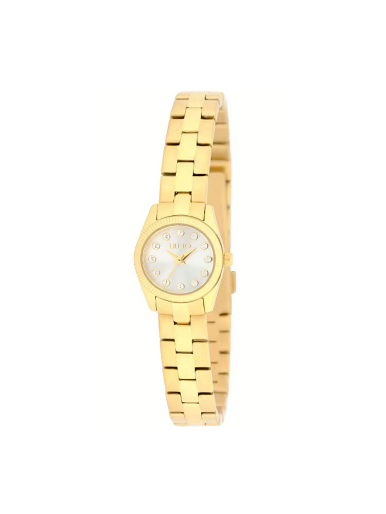 OROLOGIO DONNA SOLO TEMPO LIVELY ACCIAIO COLOR ORO E CRISTALLI LIU JO