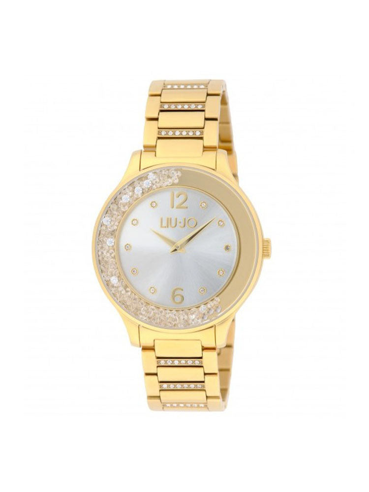 OROLOGIO DONNA SOLO TEMPO IN ACCIAIO DORATO CON ZIRCONI COLLEZIONE DANCING TRANDY LIU JO