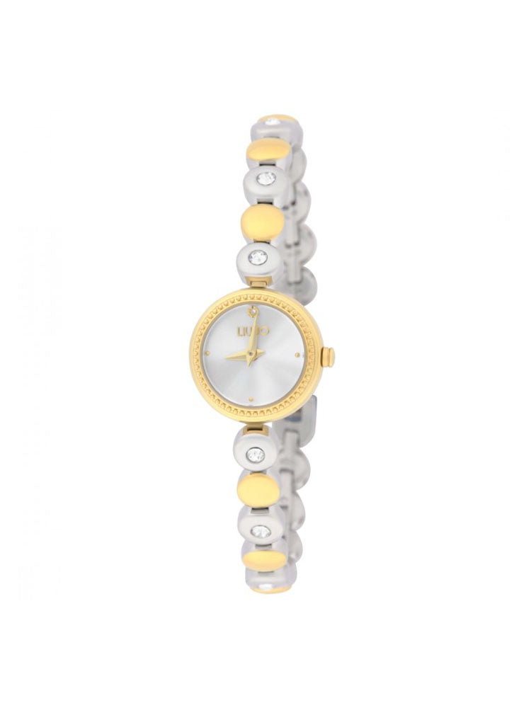 OROLOGIO DONNA SOLO TEMPO IN ACCIAIO BICOLORE ARGENTO E ORO CON CRISTALLI COLLEZIONE LUNAR LIU JO