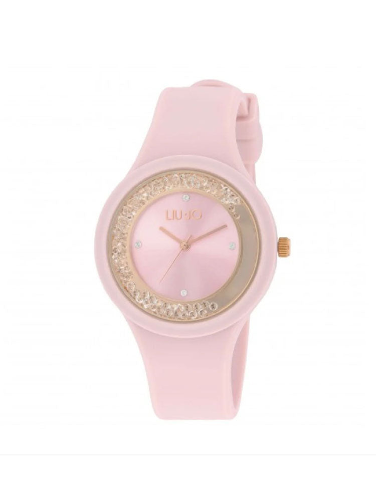 OROLOGIO DONNA SOLO TEMPO IN SILICONE ROSA CON ZIRCONI COLLEZIONE DANCING SPORT LIU JO