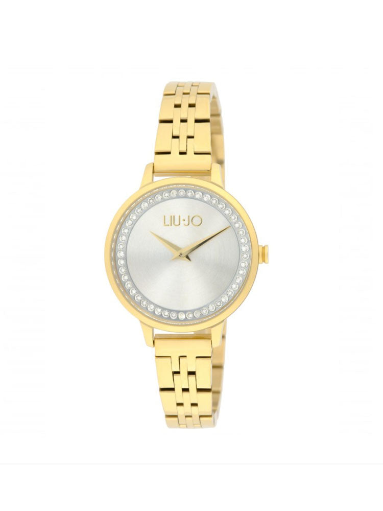 OROLOGIO DONNA SOLO TEMPO IN ACCIAIO COLORE ORO CON CRISTALLI COLLEZIONE SHINE LIU JO