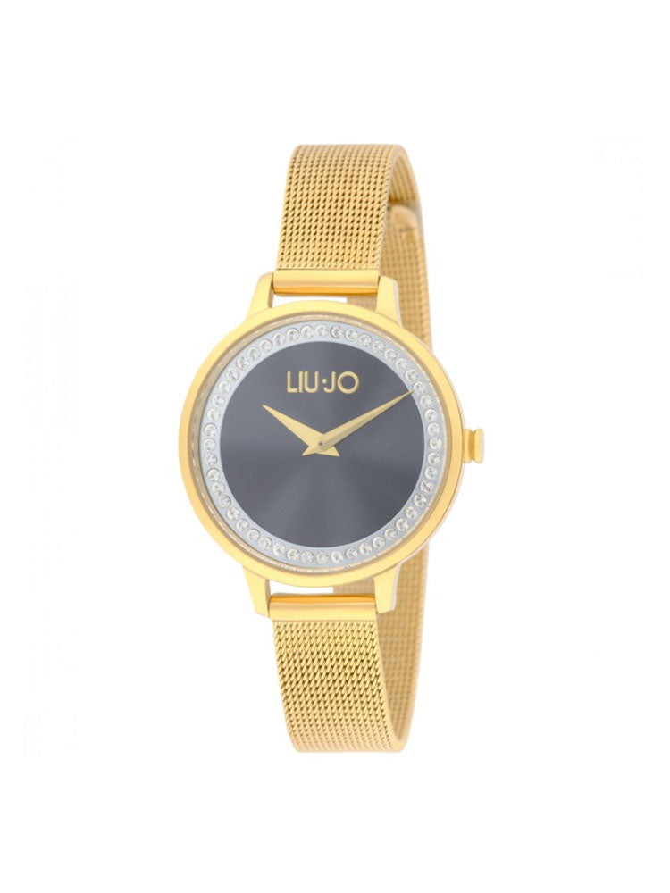 OROLOGIO DONNA SOLO TEMPO IN ACCIAIO DORATO CON CRISTALLI COLLEZIONE CHAINS LIU JO