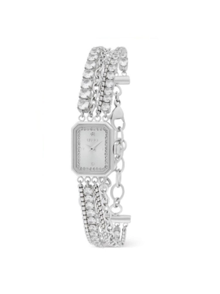 OROLOGIO DONNA CON CINTURINO A CATENA CON ZIRCONI BIANCHI LIU JO