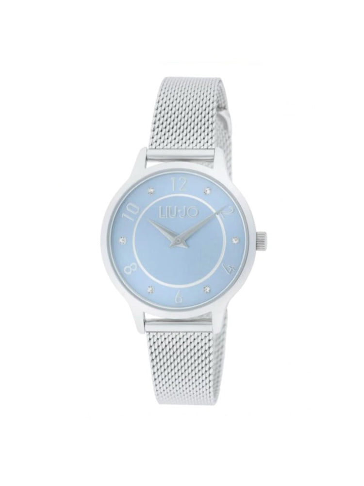 OROLOGIO DONNA IN ACCIAIO CON MAGLIA MILANO E QUADRANTE AZZURRO LIU JO