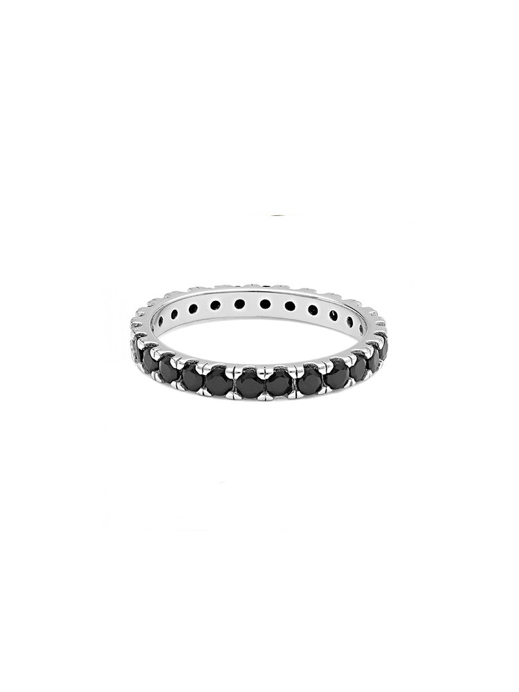 ANELLO UOMO ZIRCONI NERI MISURA 22 COMETE GIOIELLI