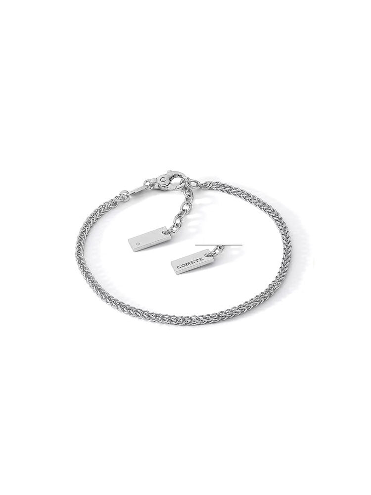 BRACCIALE UOMO IN ARGENTO CON DIAMANTE BIANCO COMETE GIOIELLI