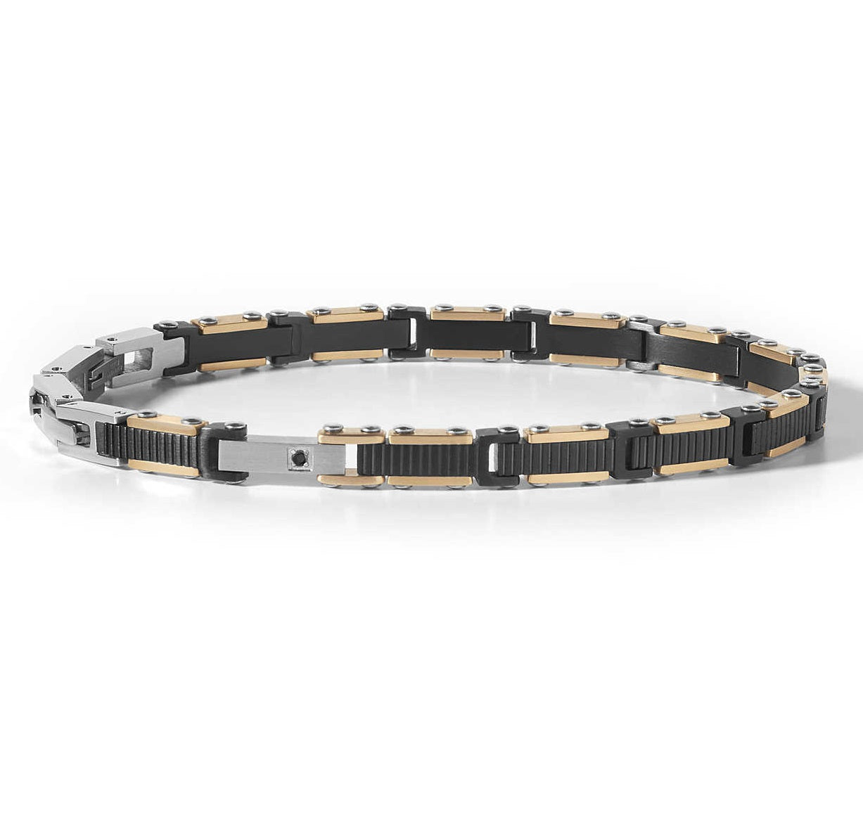 BRACCIALE UOMO, TEXTURE, NERO COMETE GIOIELLI