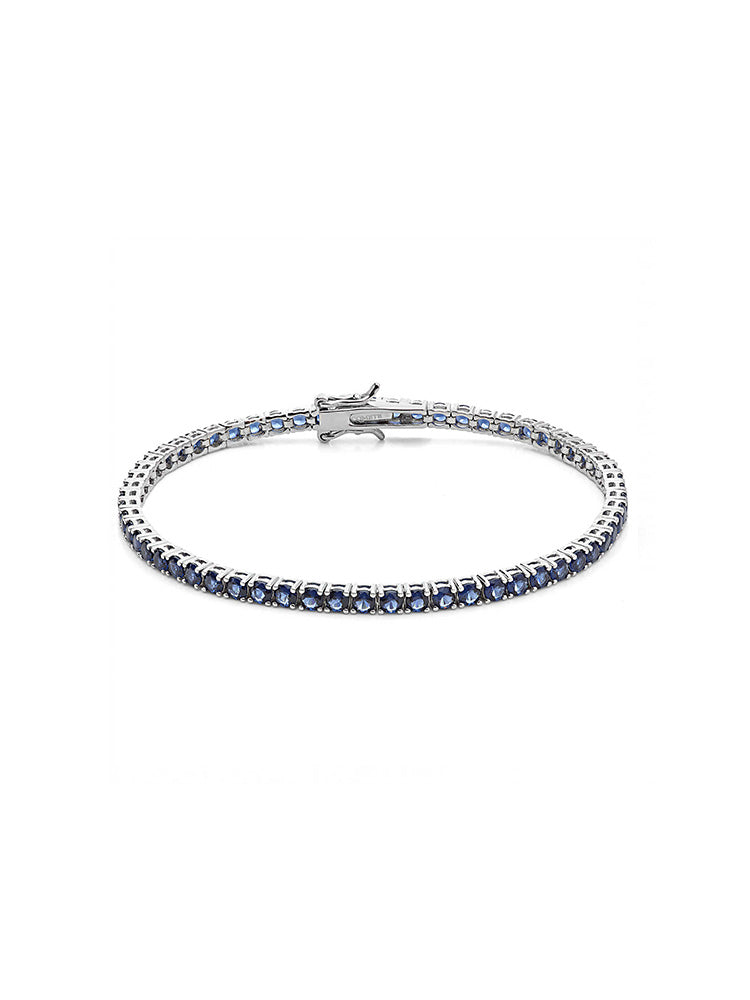 BRACCIALE UOMO, TENNIS BLU CON ZIRCONI MISURA 20 COMETE GIOIELLI