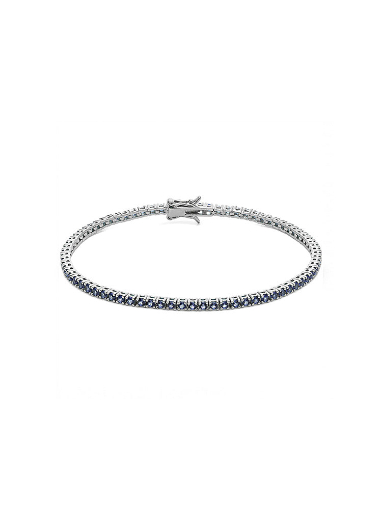 BRACCIALE UOMO, TENNIS BIANCO CON ZIRCONI, MISURA 18 COMETE GIOIELLI