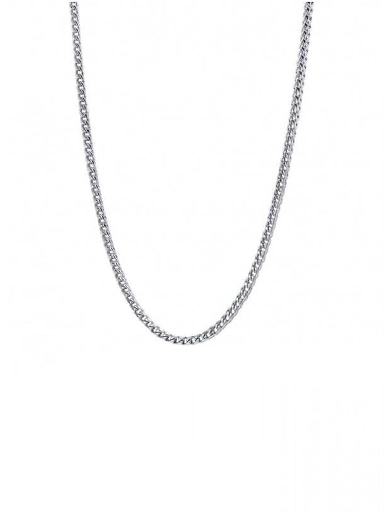 COLLANA UOMO CHAIN A CATENA IN ACCIAIO ANALLERGICO SILVER E FINITURA LUCIDA COMETE GIOIELLI