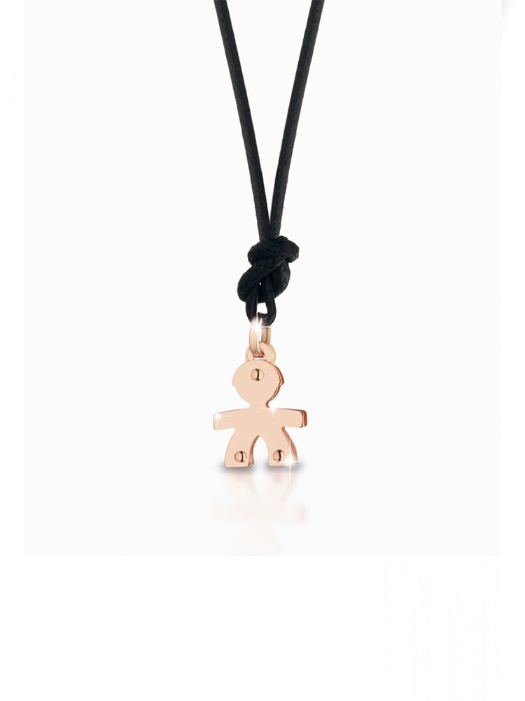 COLLANA BIMBO PICCOLA ORO ROSA CON LACCETTO LE BEBE'