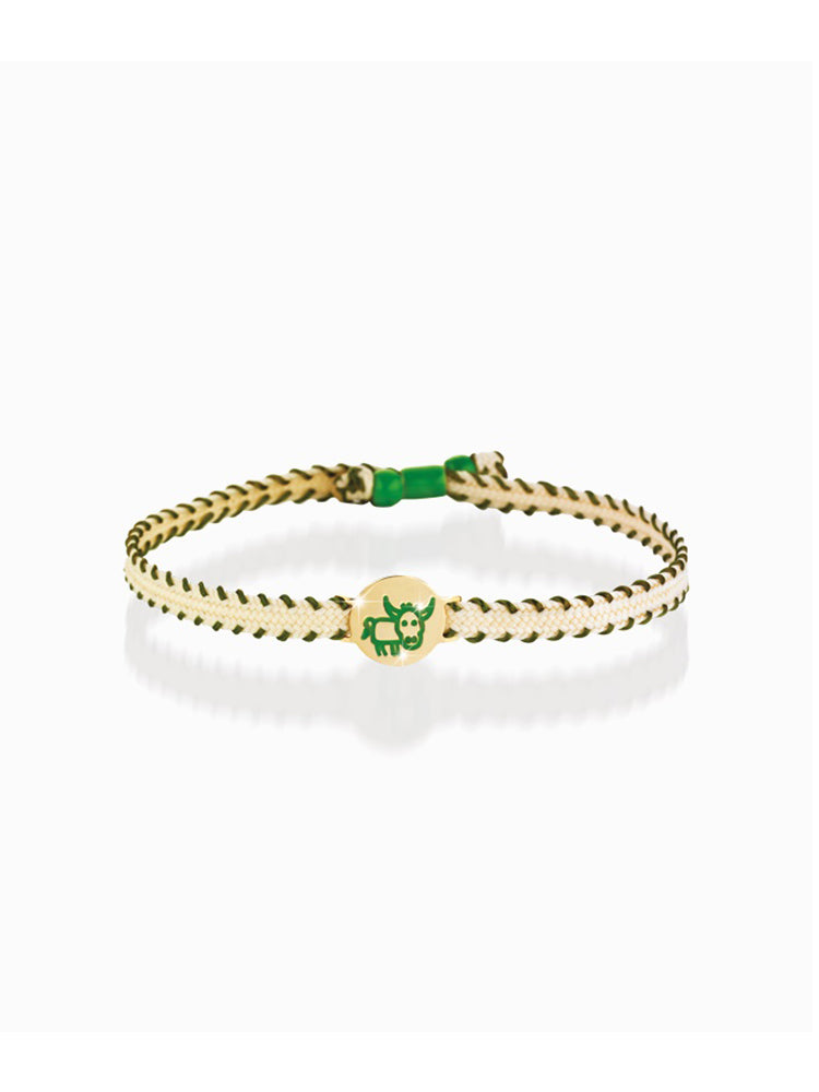 BRACCIALE BIMBA/BIMBO ZODIACO TORO ORO GIALLO LE BEBE'